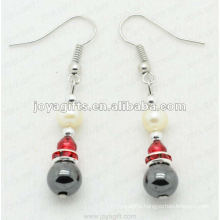 Magnetic Hematite Round Beads Earrings